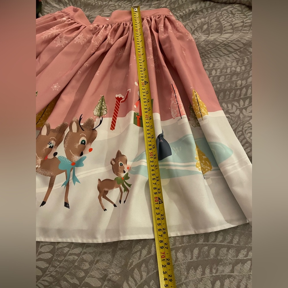TOBS “Reindeer Love” Skirt in Pink - Picture 9 of 11